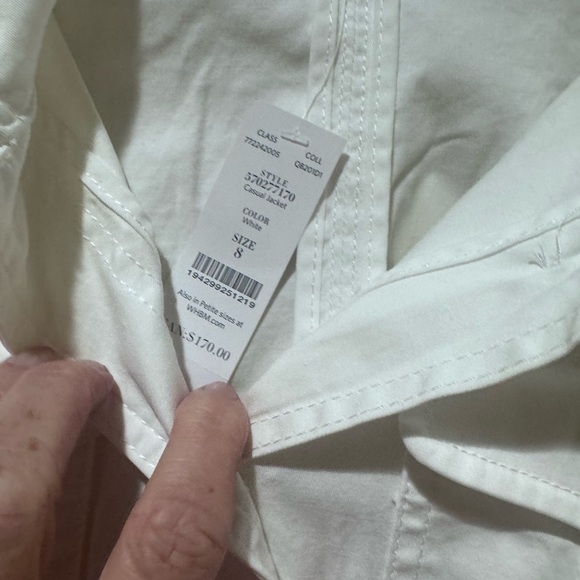 NWT whbm casual white jacket. Sz 8 - Picture 9 of 13